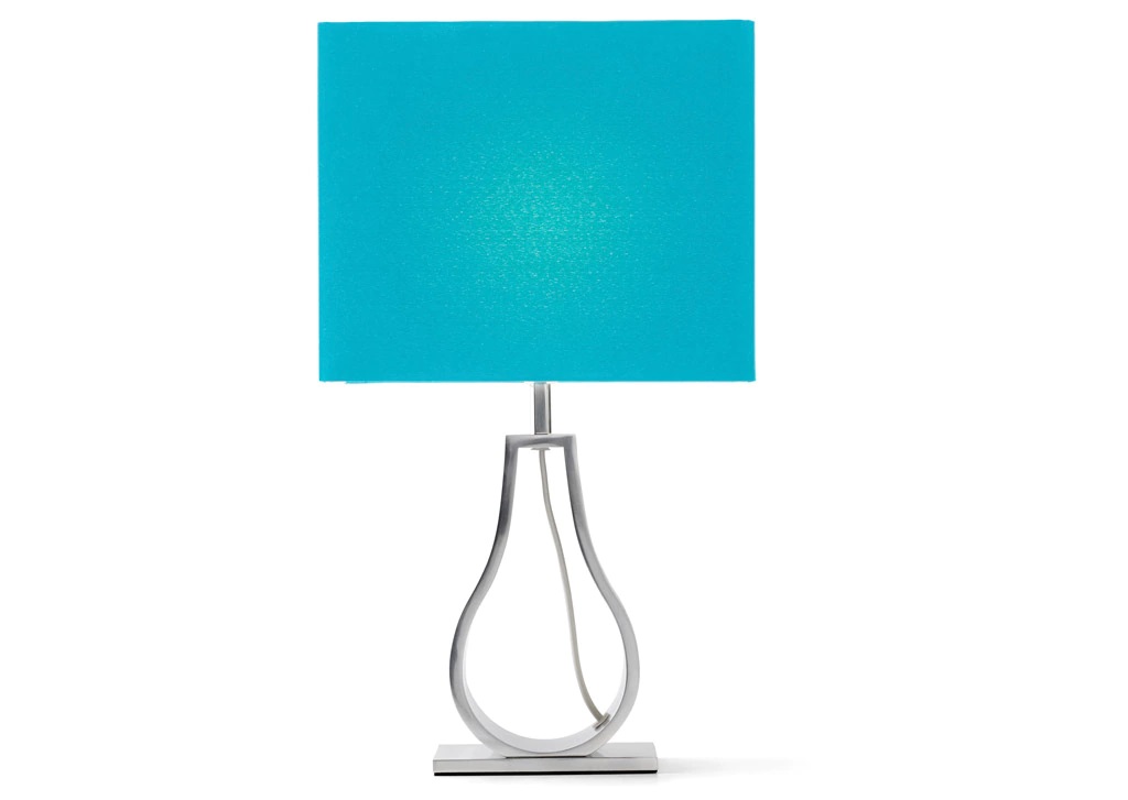 blue square lamp on a white background