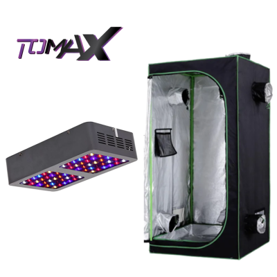300-W-LED-Wachstumslicht + Tomax-Zelt 80 x 80 x 180 cm – Indoor-Anbauset
