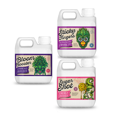 Комплект Xpert Nutrients Цъфтеж - Sticky Fingers/Sugar Shot/Bloom Booster x 1L