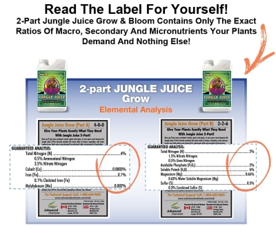 Jungle Juice Grow A+B 1L - ορυκτό λίπασμα για ανάπτυξη