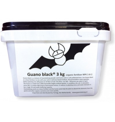 Guano Black 3kg -  îngrășământ organic uscat pentru creștere și înflorire