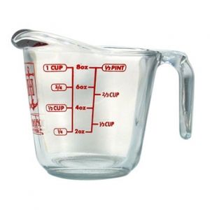 стъклена мерителна чашка