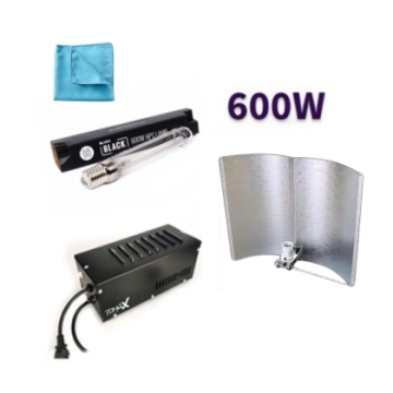 "TOMAX 600W Magnetic" комплект осветление за оранжерия с Adjust-A-Wing рефлектор и подарък почистваща кърпа