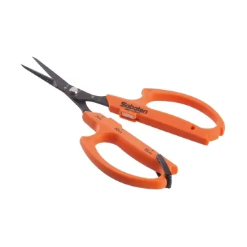 Професионална оранжева ъглова ножица Saboten за прецизно подрязване и почистване на растения