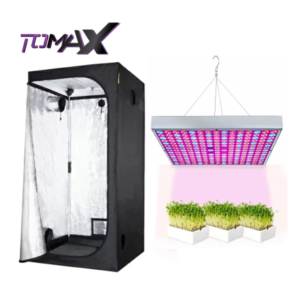 45-W-LED-Wachstumslicht + Tomax-Zelt 60 x 60 x 160 cm – Indoor-Anbauset