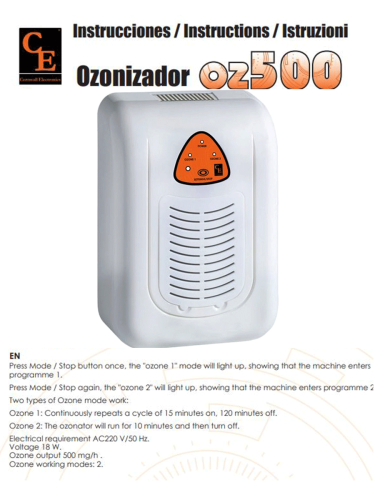 Cornwall OZ500 18W 500мг/ч - озонатор