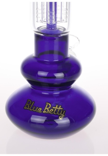 Blue Betty glass ice bong with percolator