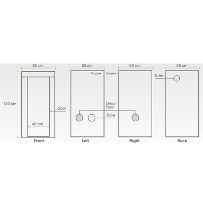 Ambient Q60 60x60x120cm  - гроубокс за отглеждане на растения