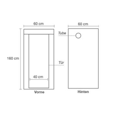 Ambient Q60+ 60x60x160cm  - гроубокс за отглеждане на растения