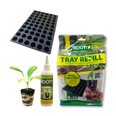 Set for seedlings - ROOT!T coco blocks 60 + tray 60 + ROOT!T gel 150ml