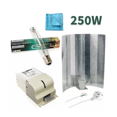 Sylvania 250W - greenhouse lighting kit + free cleaning cloth for reflectors and lamps