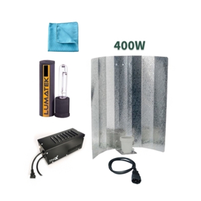 Promo "LUMATEK 400W" - greenhouse lighting set + gift cleaning cloth for reflectors and lamps