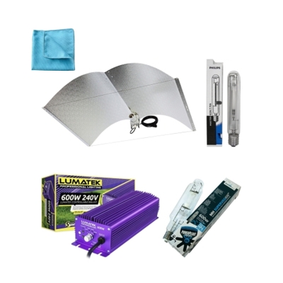 "Lumatek PRO 600W" - greenhouse lighting kit + gift cleaning cloth for reflectors and lamps