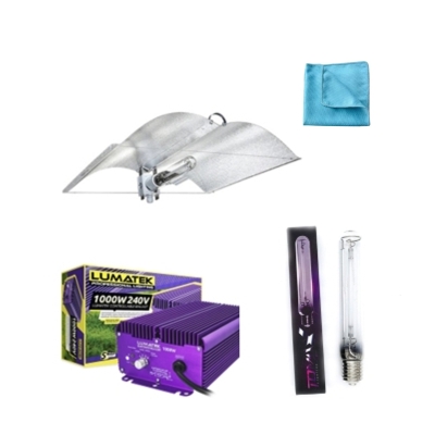 "Adjust Lumatek 1000W" - greenhouse lighting kit + gift cleaning cloth for reflectors and lamps