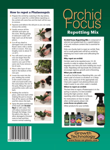 Orchid Focus 8L - Μείγμα Orchid Potting Free Fertilizer Free