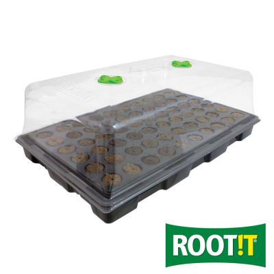 Seedling kit ROOT !T- Propagator, Tray with 104 nests peat blocks